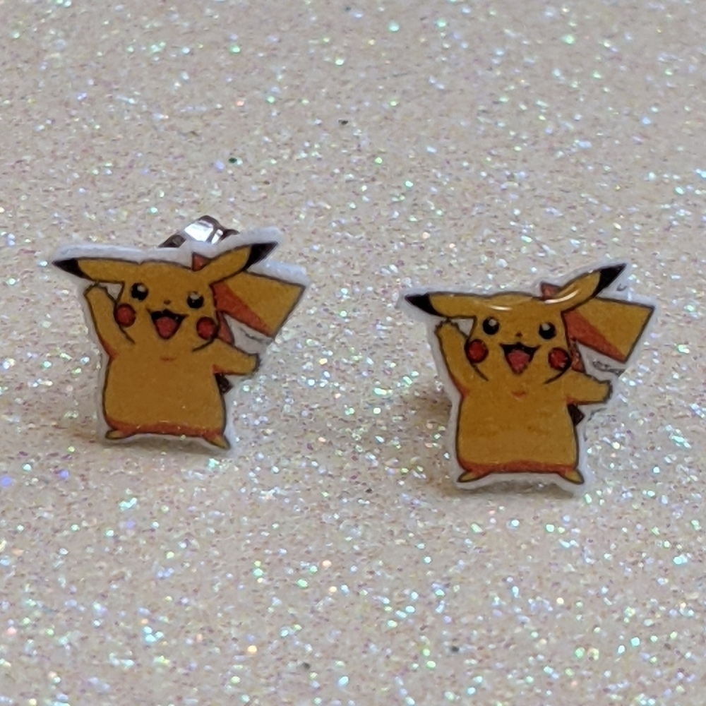Pokemon Pikachu acrylic stud earrings